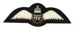 RAF Pilot Wings Kings Crown Embroidered Badge