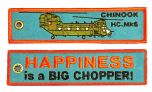 Chinook Happiness Embroidered Keyring