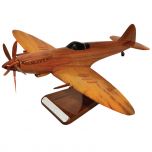 Wooden High Gloss Spitfire Model With Engraved Plaque