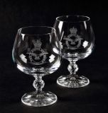 RAF CREST PAIR OF BRANDY GLASSES
