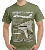 Grumman F-14 Tomcat Plan T-shirt