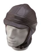 Leather Millia Helmet - Brown