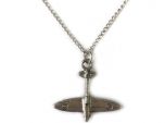 SPITFIRE PENDANT PEWTER CHAIN