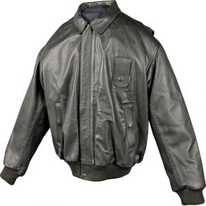 RAF Squadron Black Leather Flying Jacket