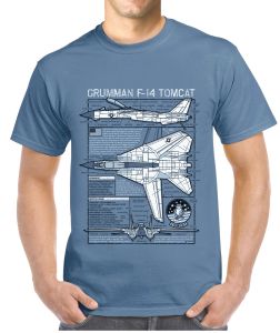 Grumman F-14 Tomcat Plan T-Shirt Blue