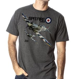 Spitfire And Roundel Grey T-Shirt