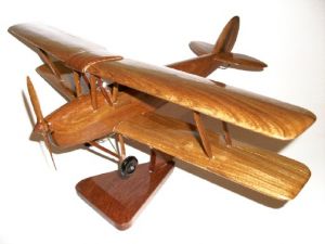 Wooden High Gloss Tiger Moth Model