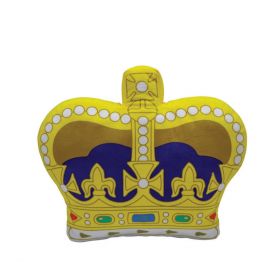 Coronation King Crown Plush Cushion