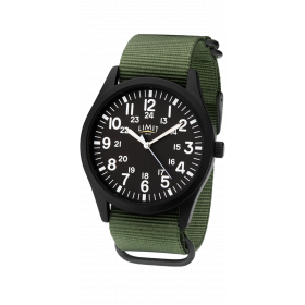 Pilot Watch With Green Fabric Strap