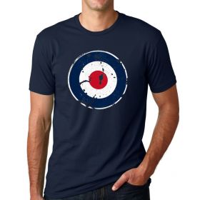 RAF Roundel Distressed T-Shirt Dark Navy