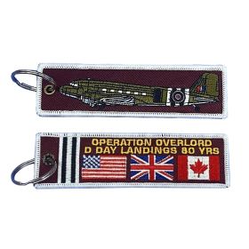 D-DAY 80th Anniversary Operation Overlord Embroidered Keyring