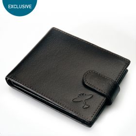 Spitfire Multi Fold Leather Wallet - Black