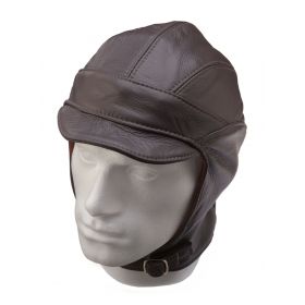 Leather Millia Helmet - Brown