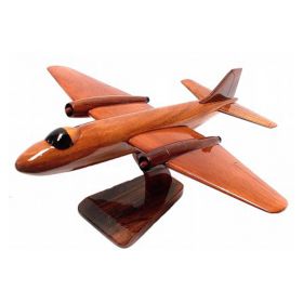 Wooden High Gloss English Electric Canberra Model With Engraved Plaque