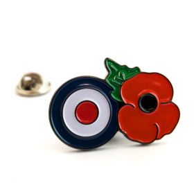Poppy And Roundel Pin Badge
