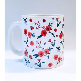 Poppy and Spitfire Mug - White