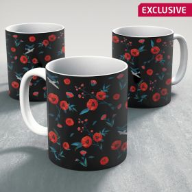 Poppy and Spitfire Mug - Black